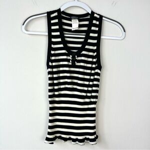 Sonia Rykiel Striped Knit Sweater Tank Top